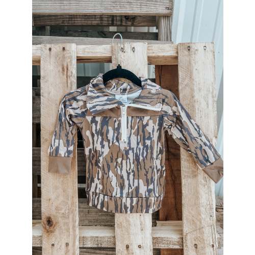 Bottomland Camo Kids Pullover