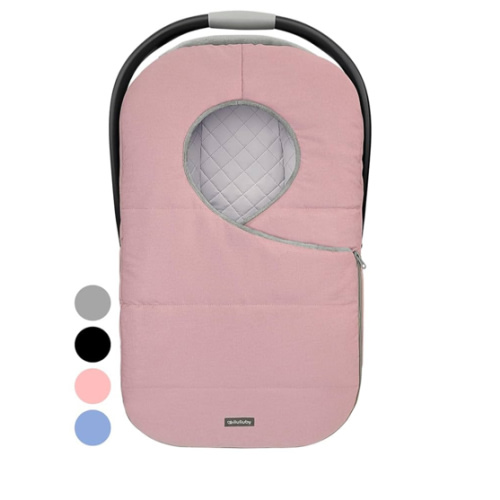 Winter Carseat Cover for Baby | Infant Car Seat Cover Baby | Doona Accessories | Winter Car Seat Canopy for Boys & Girls | New Born Essentials Must Haves for Cold Weather | Warm & Thick Fleece (Pink)