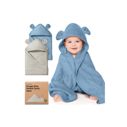 2-Pack Snuggle Hooded Towels, Small