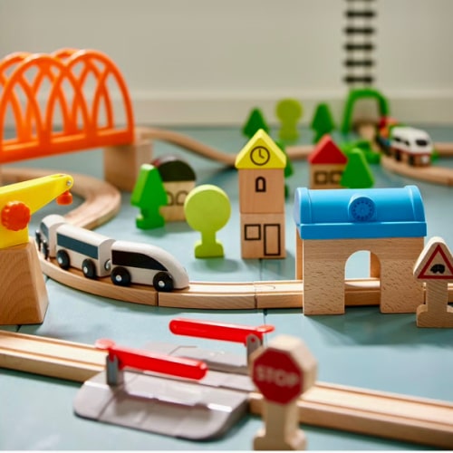 Train set with track