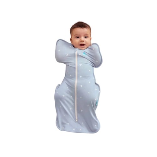 Love to Dream Swaddle Up Viscose from Bamboo, Arms Up Position, Soft and Sustainable Bamboo Fabric, Versatile Wearable Blanket, 1.0 TOG (20-24°C) Ideal for Moderate Temps, Boats Mist, Newborn