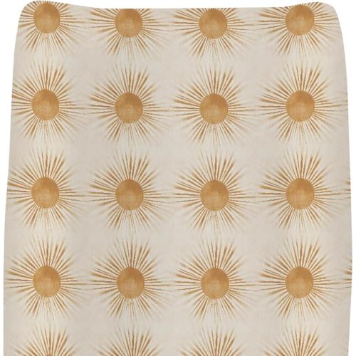 Vintage Golden Sun Changing Pad Covers for Baby Girls Boys Tribal Sun Totem Fitted Changing Table Covers Mats Boho Sunshine Soft Diaper Changing Pad Sheets for 32''×16'' Contoured Pad