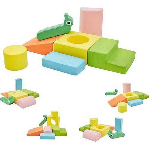 QUCHI Climbing Toys for Toddlers, Baby Climbing Blocks, 7-Piece Soft Foam Climbing Blocks Set, Baby Climbing Toys, Toddler Playtime Corner Climber Foam Play Gym for Climbing Crawling and Sliding