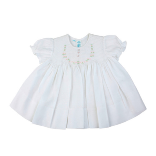 Newborn Smocked Rose Dress | Feltman Brothers