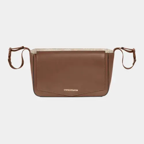 Peek-A-Boo Vegan Leather Stroller Caddy 2.0 in Toffee