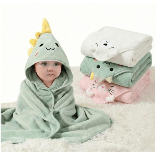 Hooded Baby Towel - 3 Pack Premium Soft Bath Towel for Baby, Newborn,Infant - Ultra Absorbent,Natural Baby Stuff Towel, Soft Coral Velvet Coral Fleece Bath Towel for Boys and Girls