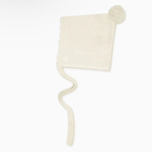 Ivory Nikola Cashmere Baby Bonnet | La Coqueta Kids US