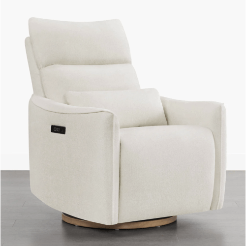 Janice Power Swivel Nursery Glider Recliner with Power Headrest