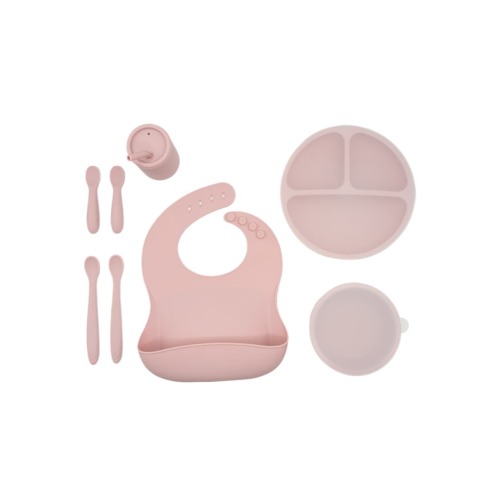 Silicone Baby Feeding Set, Develops Self Feeding Skills, BPA-Free, 8-Piece