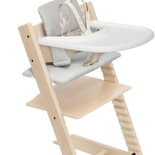 Amazon.com: Stokke Tripp Trapp High Chair + Baby Set + Harness, Oak Natural | Includes Chair, Baby Set, Removable Harness for Children 6-36 Months, Adjustable, Ergonomic & Easy to Clean, Baby Essentials