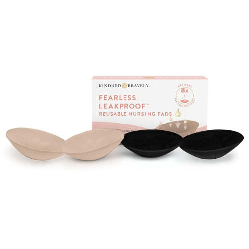 Fearless Leakproof® Reusable Nursing Pads | Black & Beige