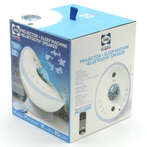 Sealy Kids Sleep Machine Projector & Sound Machine w/Bluetooth Speaker