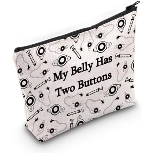G tube Supplies Pouch Feeding Tube Awareness Gift My Belly Has Two Buttons Makeup Bag After Surgery Recovery Gift G tube Gift