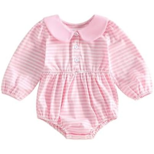 Baby Girl Bubble Romper, 3-6m