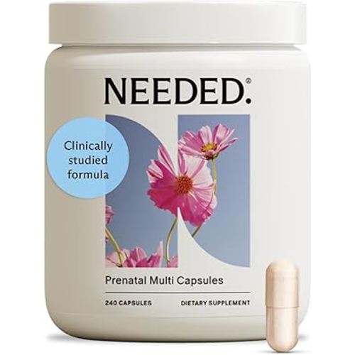 Needed. Multivitamin with Choline Capsules for Prenatal, Pregnancy, Breastfeeding, Postpartum | Expertly-Formulated & Third-Party Tested| 30-Day Supply