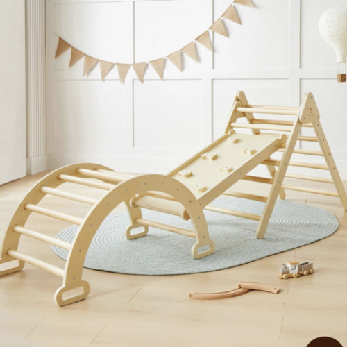 Tiny Land® Pikler Triangle 7-in-1 Montessori Climbing Set