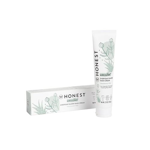 The Honest Company Hypoallergenic Diaper Rash Cream | Moisturizing + Calming Zinc Oxide Ointment | NEA Recognized, Cruelty Free | 2.5 oz