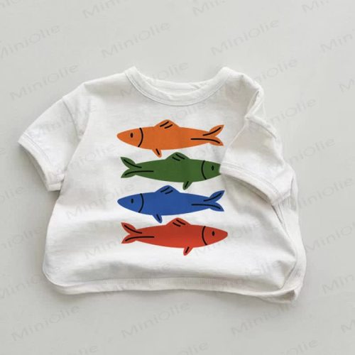 Baby Four Fishes White T-shirt