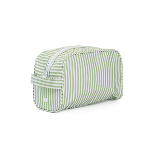 TRVL Stowaway Toiletry Bag -PIMLICO STRIPE SAGE