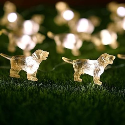 Labrador Retriever Gifts Cute Fairy String Lights 8.5ft 20 Lighting lab Night Light Decorative Lights Battery Powered with Remote for Bedroom Birthday Holiday Tree