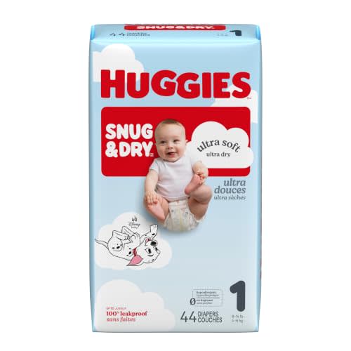 Huggies Snug & Dry Diapers Size 1, 44 Count