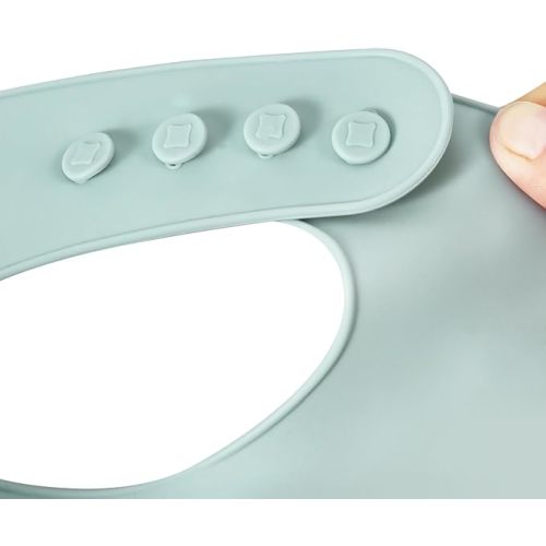 PandaEar 3 Pack Silicone Baby Bibs for Boys Girls| Waterproof Toddler Bibs| Adjustable Unisex Baby Bibs for Eating| BPA Free Soft Durable Silicone Bibs with Large Food Catcher