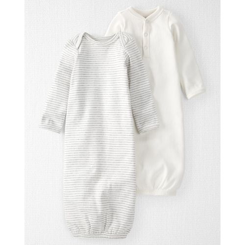Baby 2-Pack Organic Cotton Rib Sleeper Gowns - Little Planet | Carter's