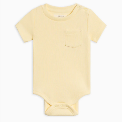 Dana Ribbed Short Sleeve Pocket Bodysuit