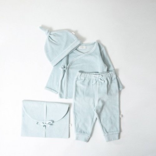 Picolette by Olivia Culpo Baby Boys' 4pc Velour Gift Set - Blue 0-3M
