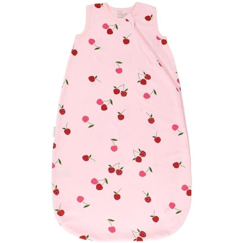 Ecolino Organic Cotton Baby Sleep Sack - 2-Way Zipper Baby Wearable Blanket - Infant Sleeping Bag Sack - 6-18 Months - Cherry