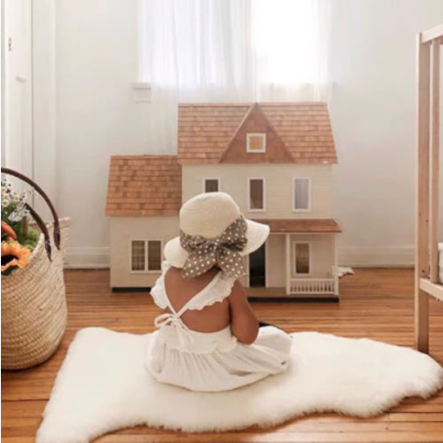 Sheepskin Rug for Babies, 100% Natural, Shorn Lambskin Wool, 2 x 3 Feet, Ivory