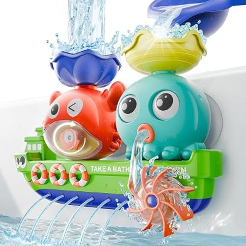 Bath Toys for Kids Ages 1-3, Ocean-Themed Interactive Bathtub Toys