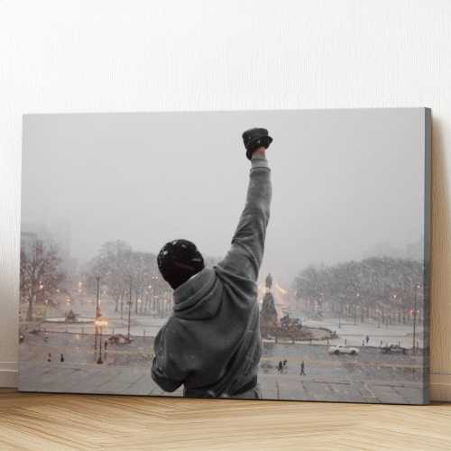 Rocky Balboa Canvas Wall Art-Unique Gift for Men, Home Office or Gym-Iconic Movie Wall Décor Print-Sylvester Stallone Motivational Art Decor