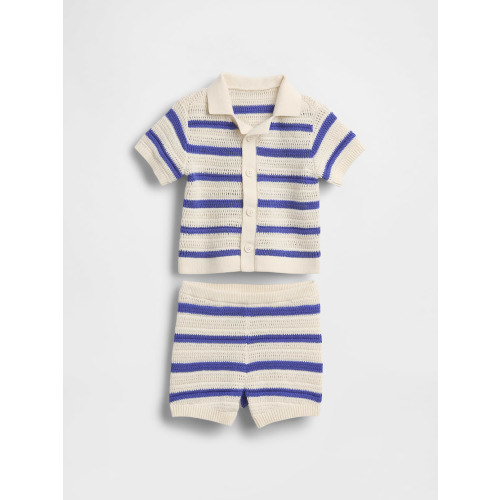 Baby Crochet Polo Outfit Set