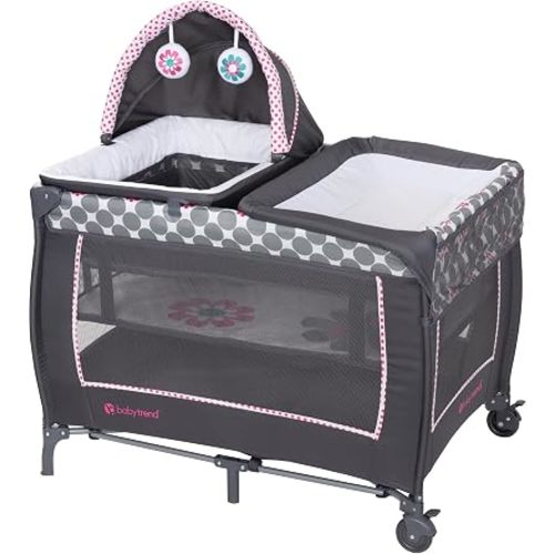 Baby Trend Lil' Snooze™ Deluxe II Nursery Center® Playard, Daisy Dots