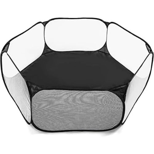 STARBOLO Kids Ball Pit Play Tent, Children Ball Pit Tent Foldable Ball Pits for Toddlers Ball Pool Crawl Fence Indoor Outdoor for Boys Girls,Balls Not Included (Black)