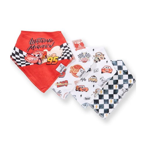 Copper Pearl x Disney Cars Print 4-Pack Bandana Bib Set