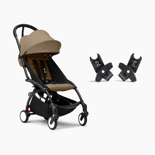 Stokke YOYO³ and Car Seat Adapter Bundle - Toffee