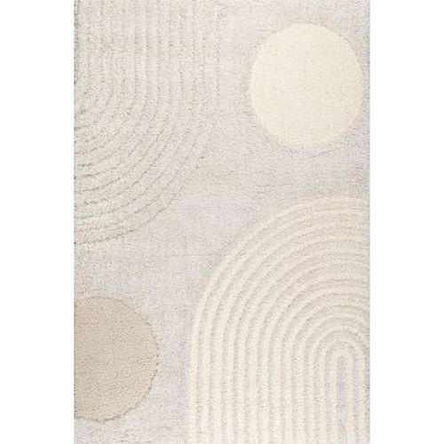 Nuloom Gloria Abstract 5x8 Shag Indoor Area Rug for Living Room Bedroom Dining Room Nursery Kitchen, Beige