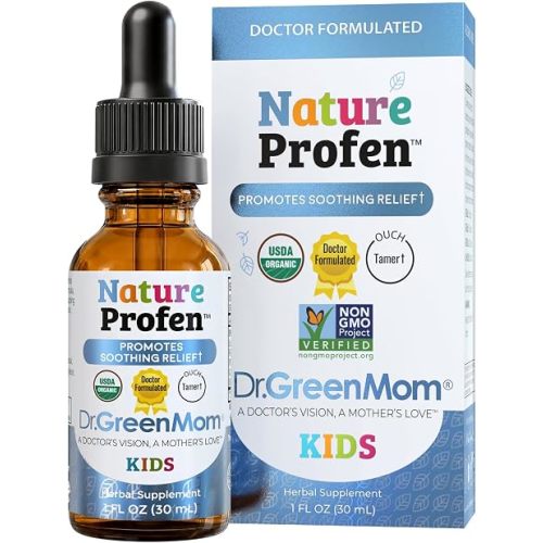 Nature Profen Natural Relief for Infants & Kids | USDA Organic Herbal Drops for Teething, Growth Spurts, and Occasional Discomfort | Natural Child & Baby Comfort Aid
