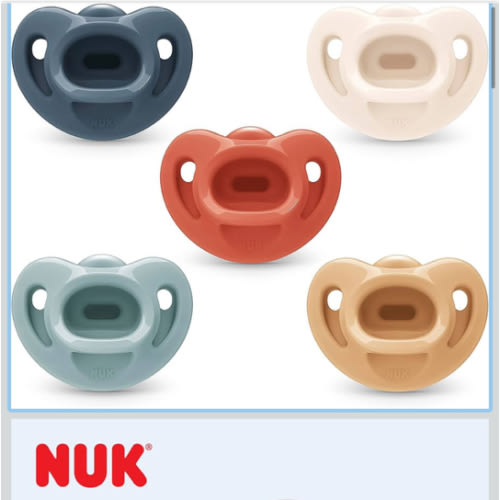 NUK Timeless Comfy Pacifier | 100% Silicone, One-Piece Design | BPA-Free, Gentle on Baby’s Skin | 5-Pack, for 0-6M