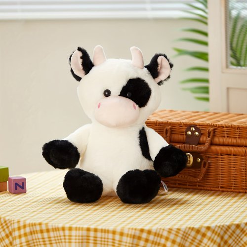 Houwsbaby 15'' Light up Music Cow Stuffed Animals Glowing Singing Soft Plush Toy with Lullaby Songs LED Night Lights for Birthday Halloween Christmas Day Gifts Toddler Kids Nap Time Pal