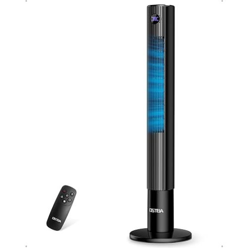 OSTBA 43'' Tower Fan for Bedroom, 85° Oscillating, 12H Timer, with Remote