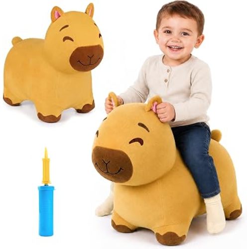Capybara Hopping Horse, Toddler Inflatable Animal Hopper Toys