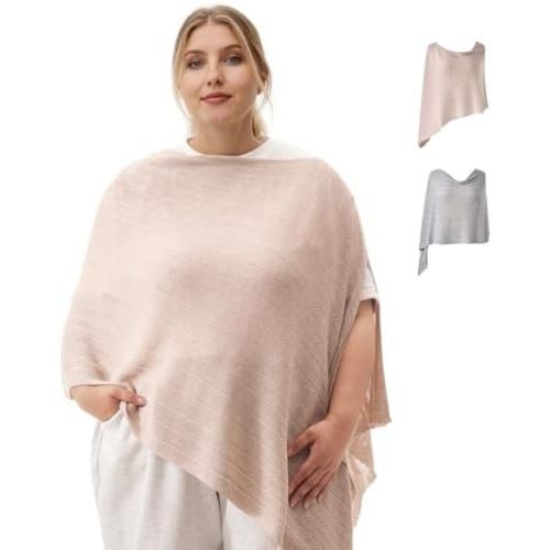 Momcozy Nursing Cover for Breastfeeding, Breathable Privacy Poncho, Multi-Use Nursing Shawl, Portable Breast Feeding Covers