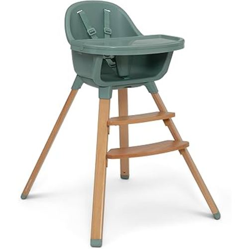Delta Children - babyGap Otto 3-in-1 High Chair - High Chair Converts to Toddler Dinning Chair and Booster Seat - Dishwasher Safe Meal Tray - FSC-Certified Wood, Sage Green