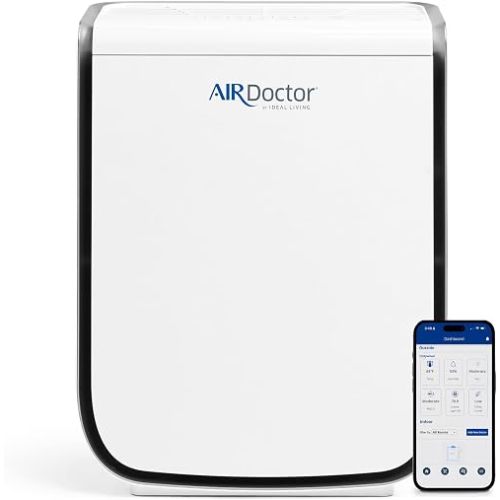 Air Purifier for Home AIRDOCTOR AD2000 for Small & Medium Rooms and Small Bedrooms. 3 Stage Filtration with Pre-Filter, UltraHEPA, Carbon/VOC (AirDoctor 2000 Smart)