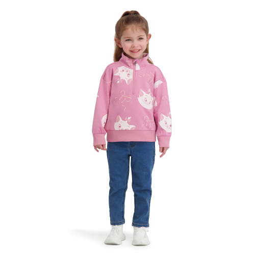 The Aristocats Toddler Girls Quarter Zip Top, Sizes 12 Months - 5T