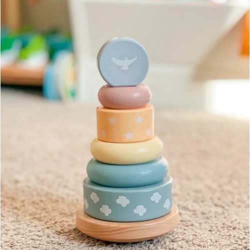Rainbow Promise Wooden Stacker | littlelightcollective