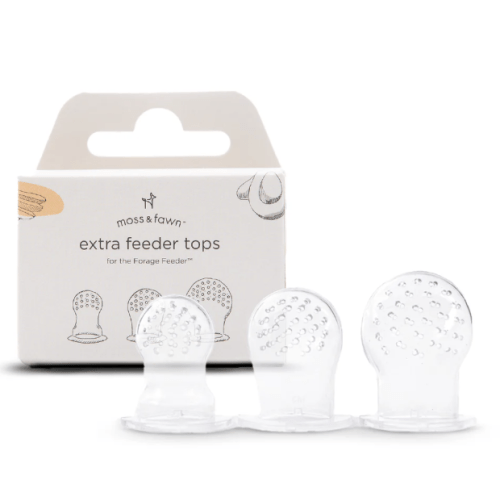 Extra Feeder Tops for Forage Feeder – 3 Sizes, Food-Grade Silicone – Moss & Fawn